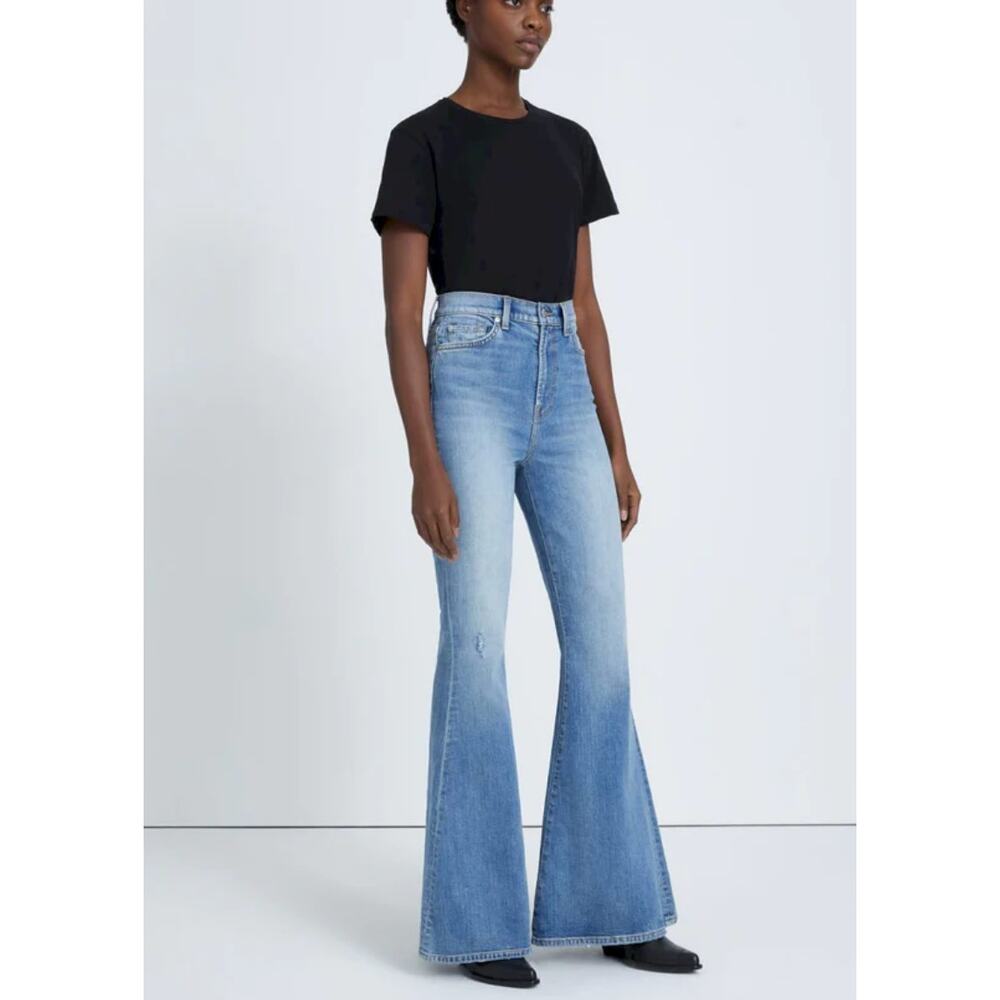 7 For All Mankind Mega Flare Jeans Size 27 NWT $248